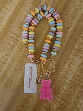 Betsey Johnson NWT Gummy Bear Faux Candy Statement Necklace